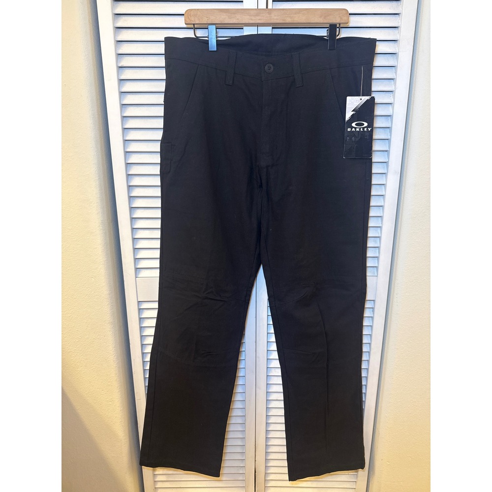 Oakley Utility Pant Jet Black Mens Size 36 Canvas Workwear Straight Leg 421805